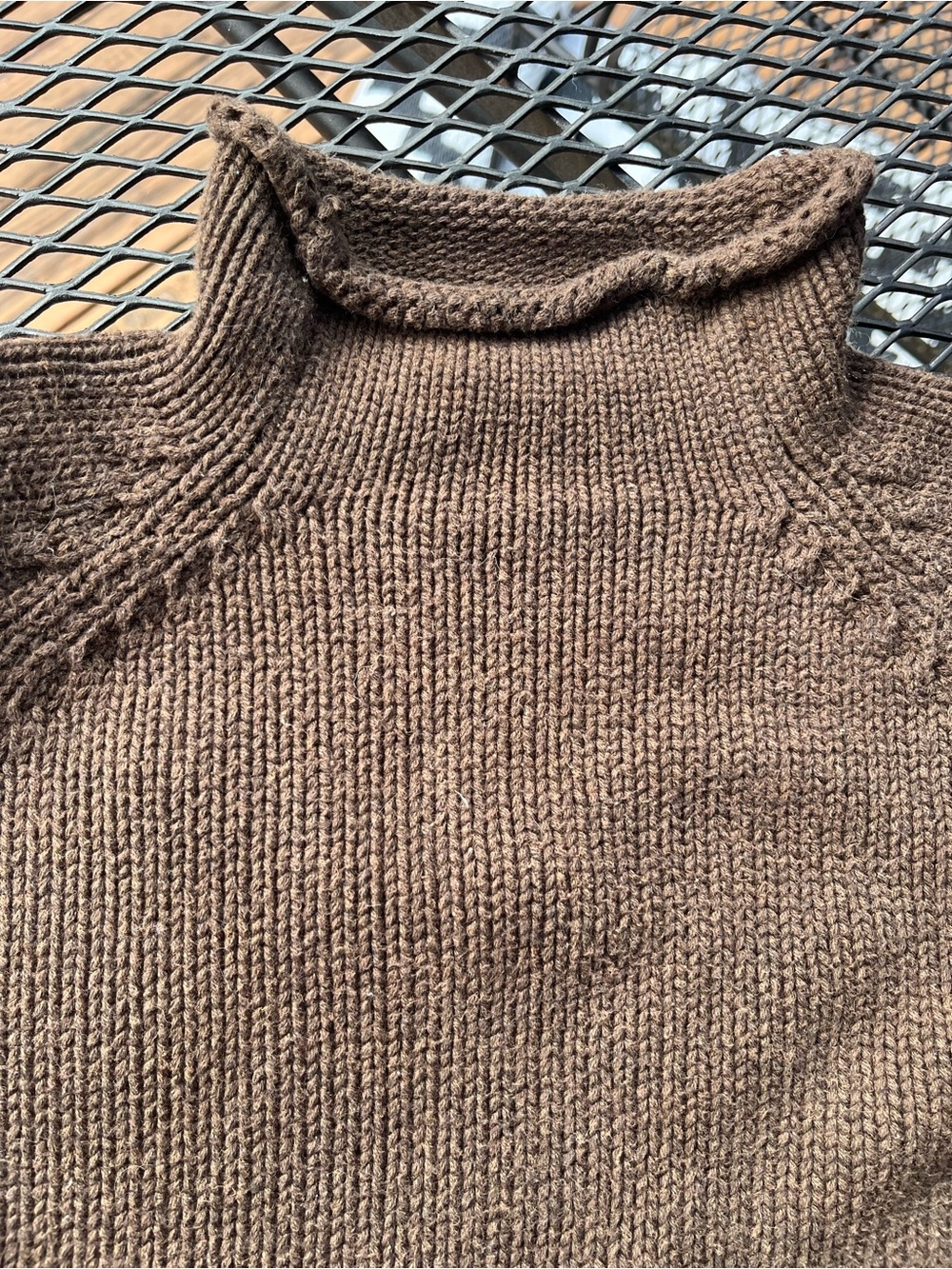 J. Crew Men's Chocolate Brown vintage rollneck Sweater - Picture 2 of 3